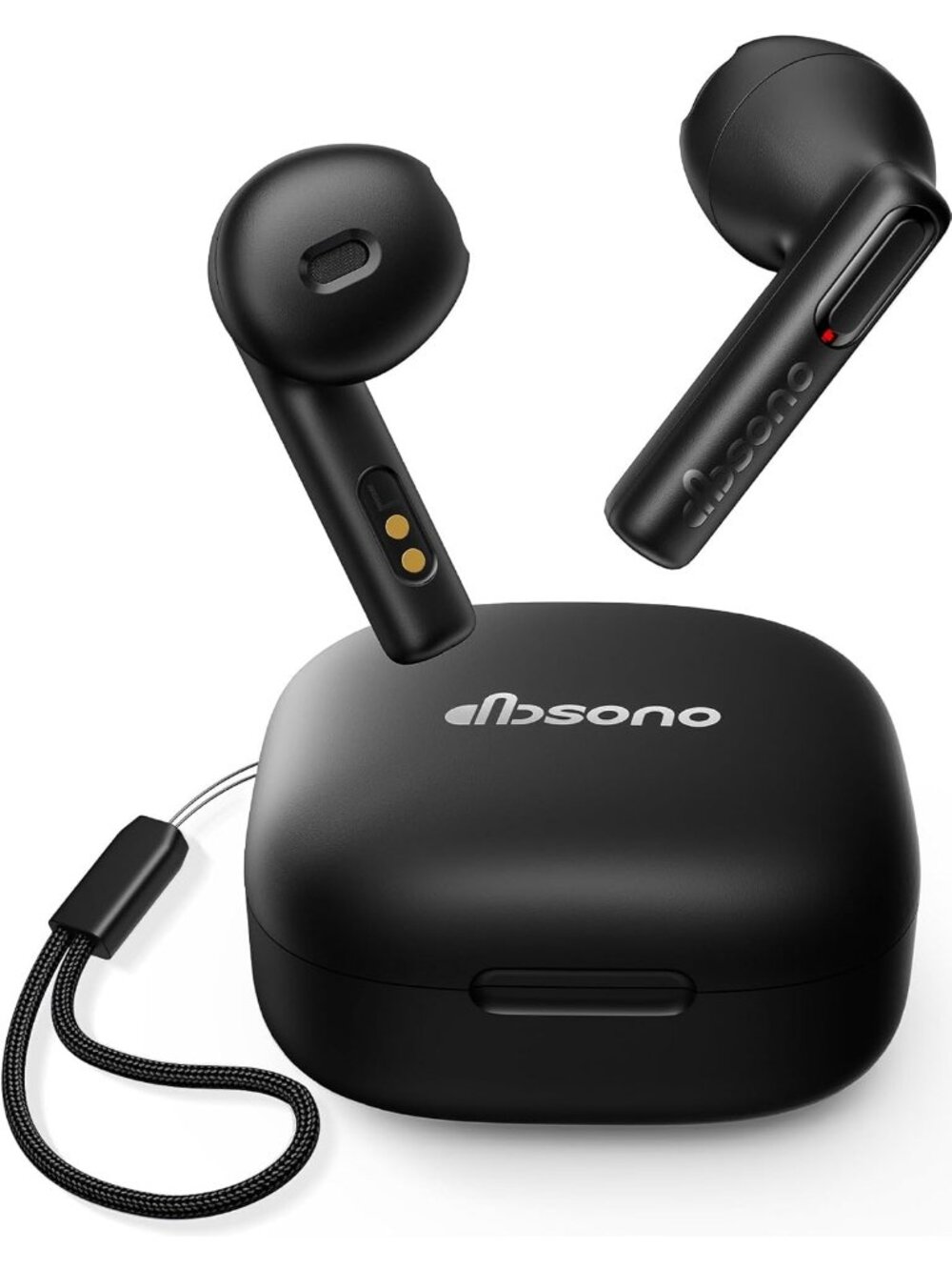 Wireless Black Ultra-Lightweight Waterproof TWS 25H Playtime Bluetooth Earbud